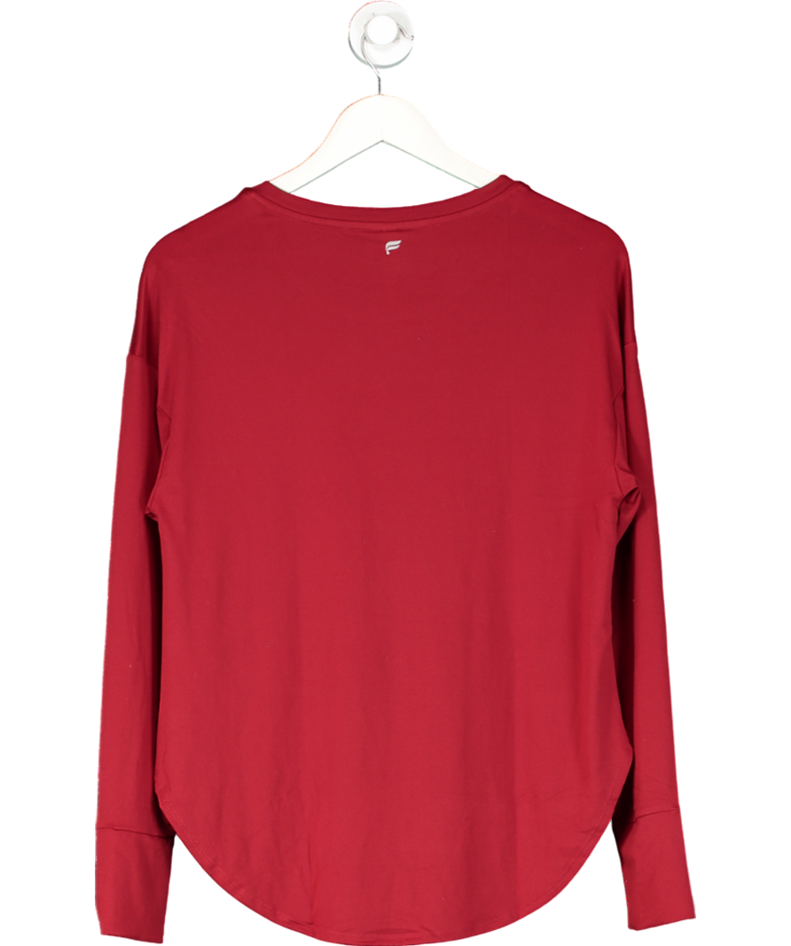 Fabletics Red Dry Flex Long Sleeve Tunic UK XS