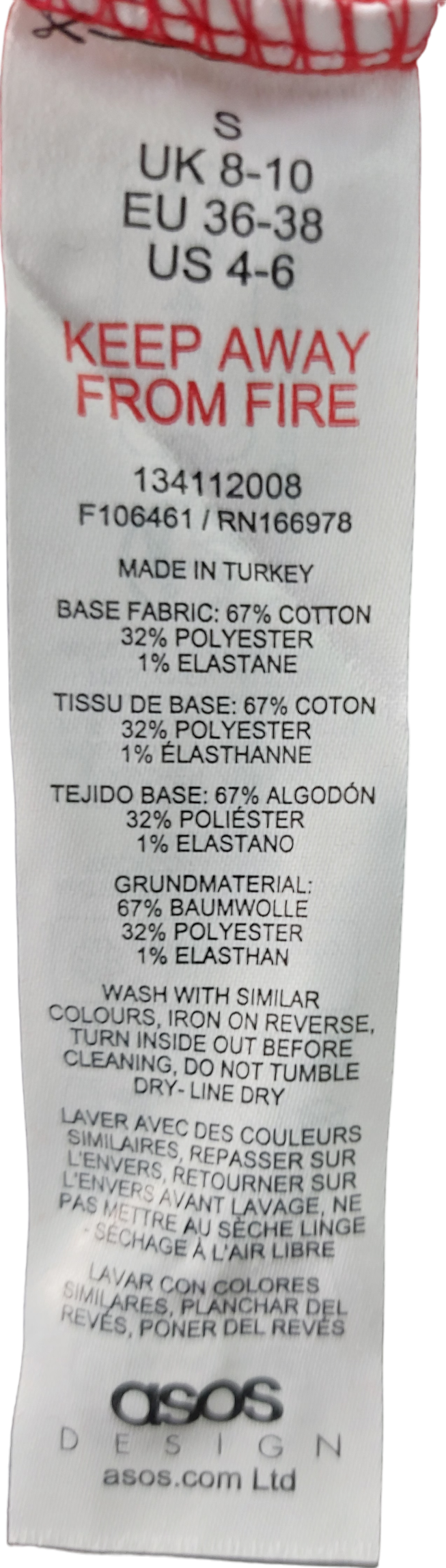 ASOS Red Crinkle Maxi Skirt UK S