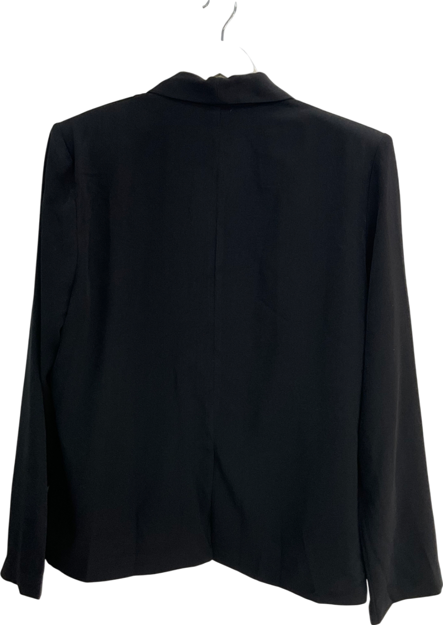PrettyLittleThing Black Single Fastening Blazer Jacket UK 10