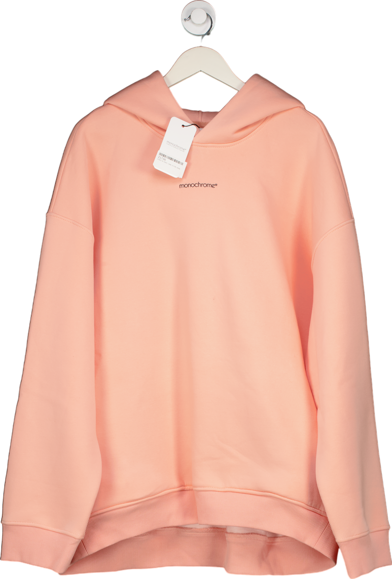 Monochrome Peach Basic Oversize Hoodie One Size