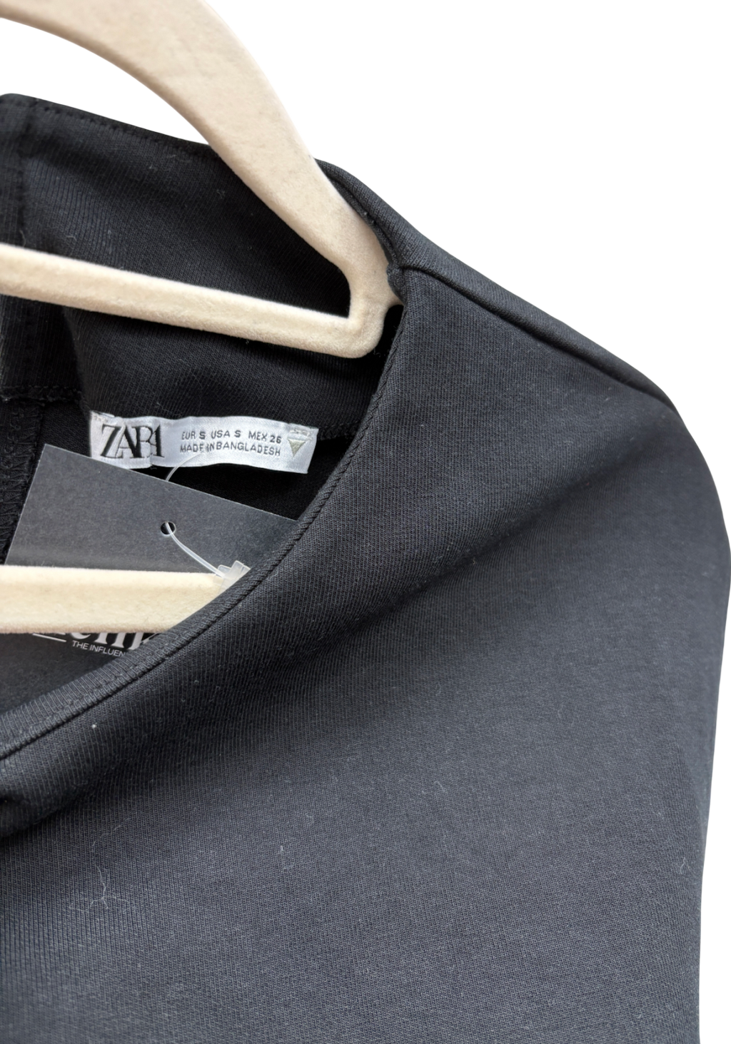 ZARA Black Sleeveless Ruched Top UK S