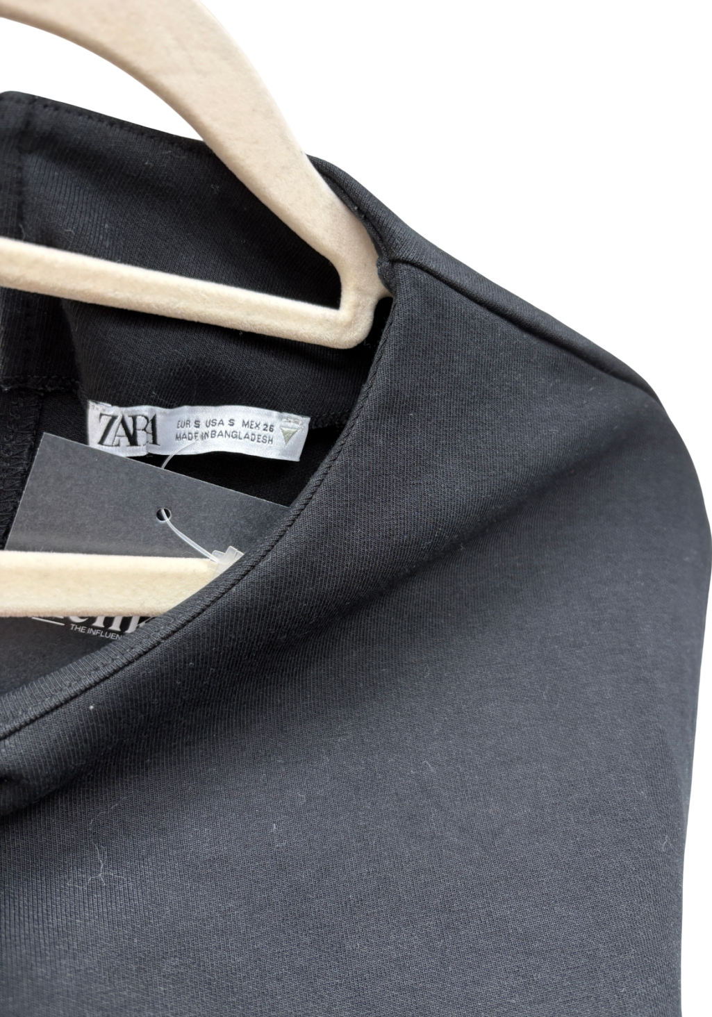 ZARA Black Sleeveless Ruched Top UK S