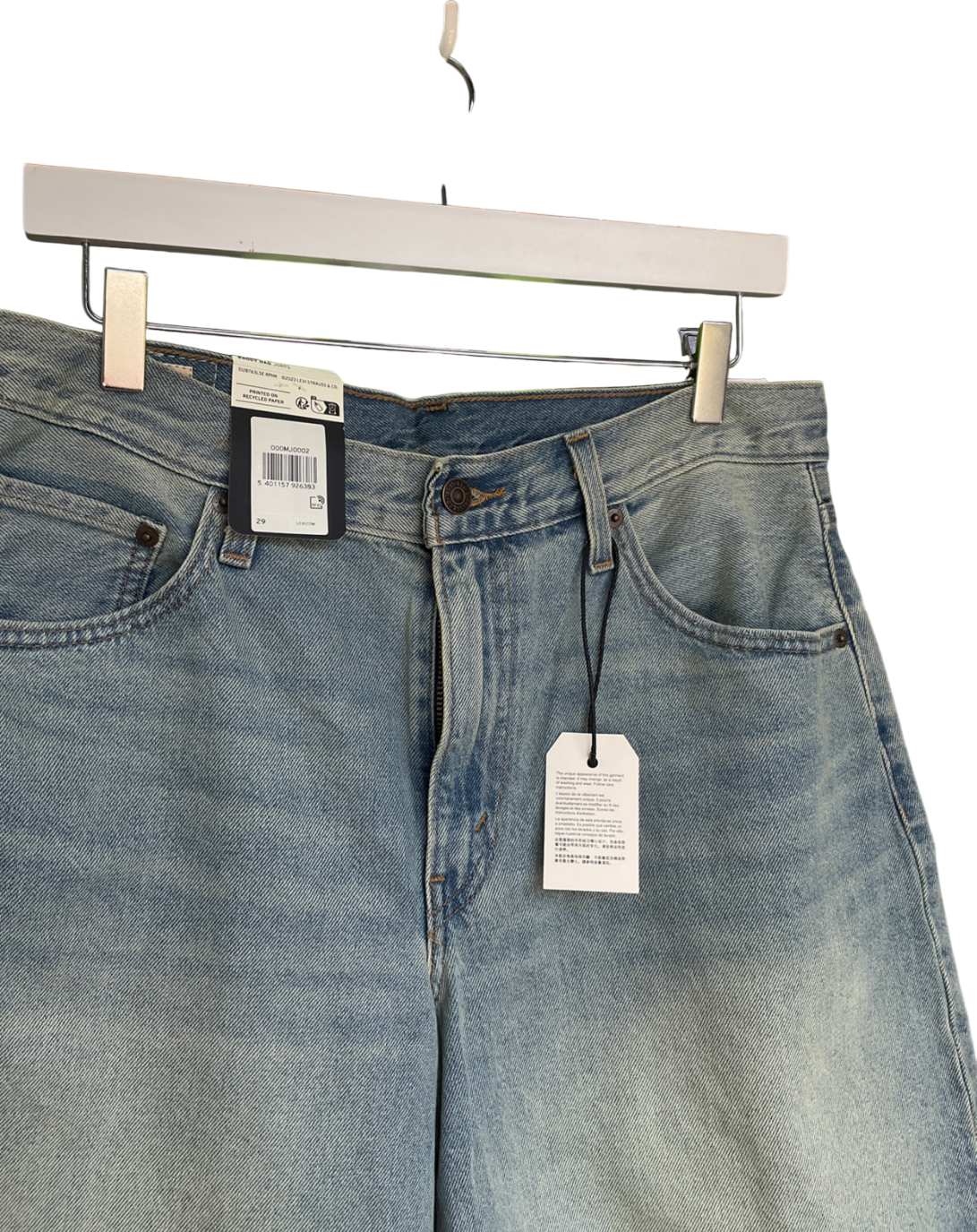 levis Blue Baggy Dad Jorts W29