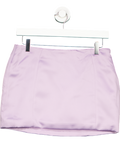 House of CB Purple Elodie Satin Mini Skirt UK S
