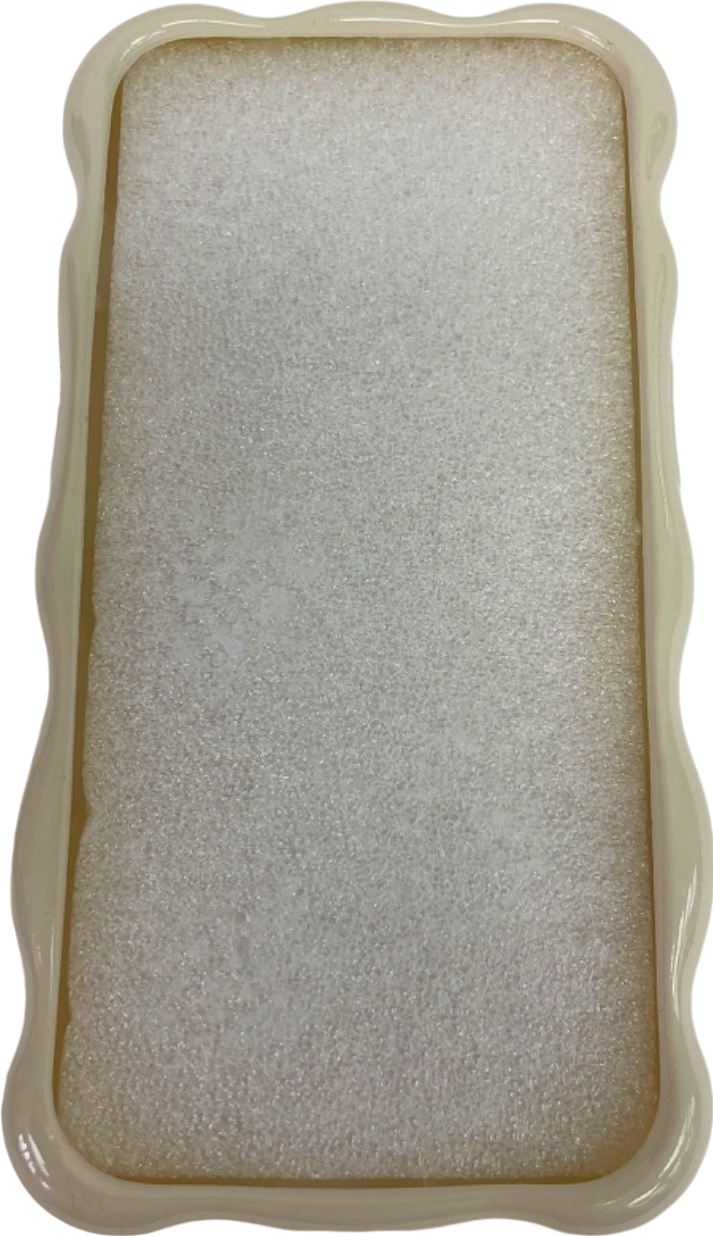 Cream 3D Love Heart Design iPhone 14 Pro Case