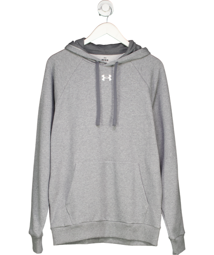 Under Armour Grey Rival Fleece Hoodie UK M