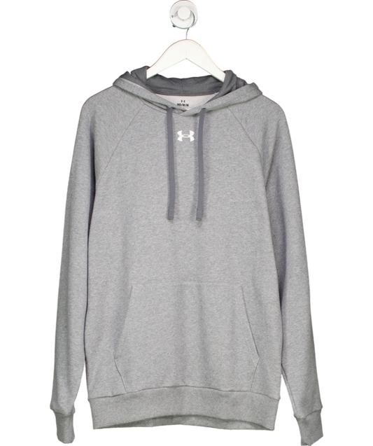 Under Armour Grey Rival Fleece Hoodie UK M