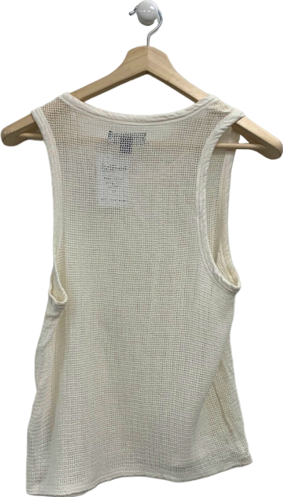 AllSaints White Knitted Sleeveless Top UK S