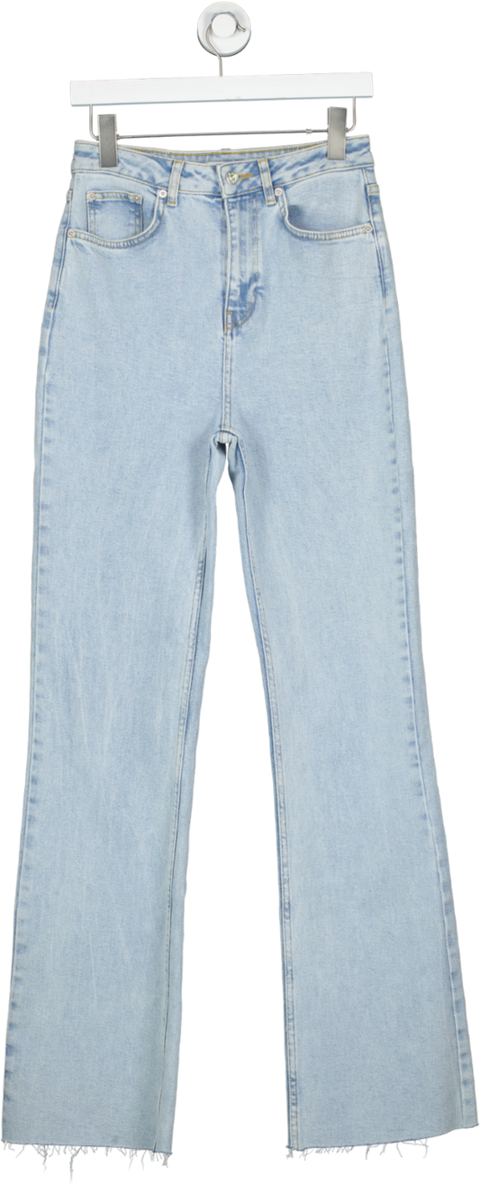NA-KD Blue Flared High Waist Stretch Jeans UK 8