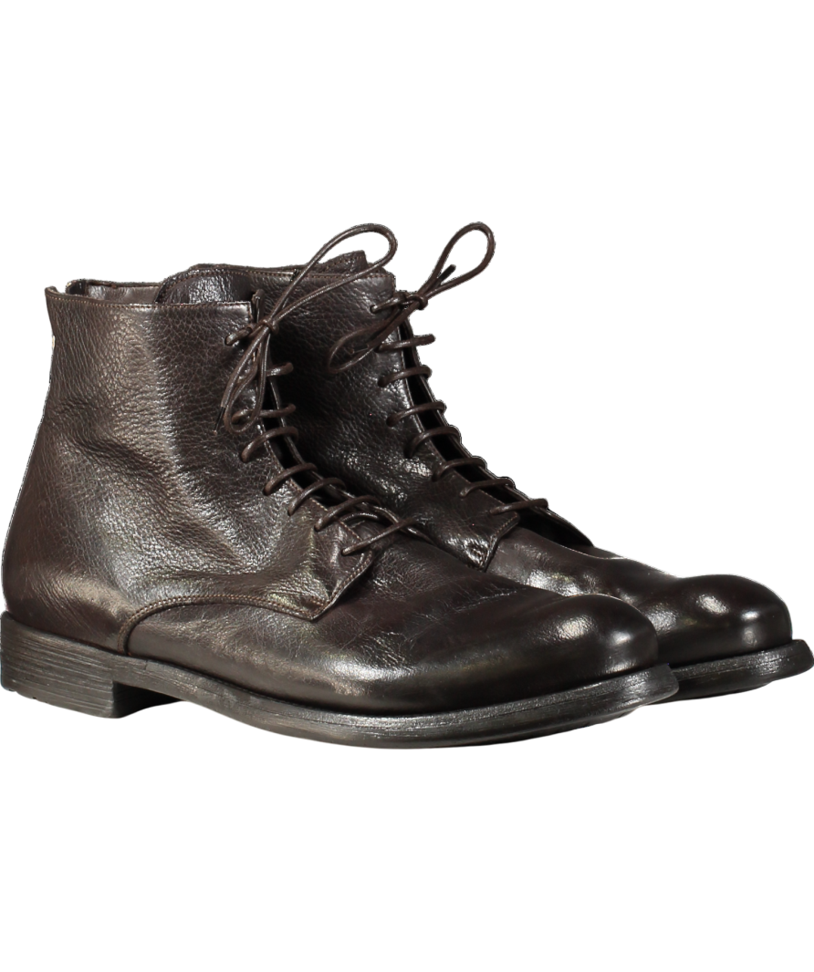 Officine Creative Brown Caoutchouc Leather Ankle Boots UK 12 EU 46 👞