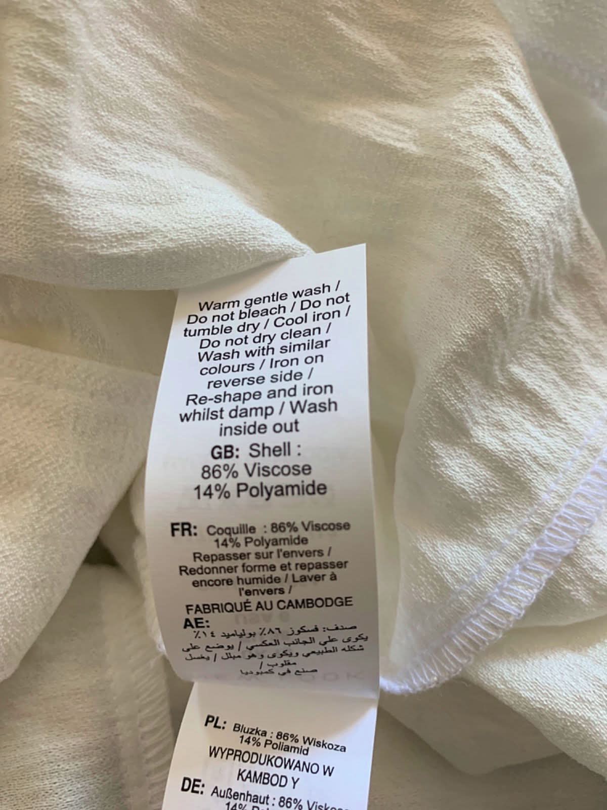 New Look White Sleeveless Buttoned Blouse UK 10