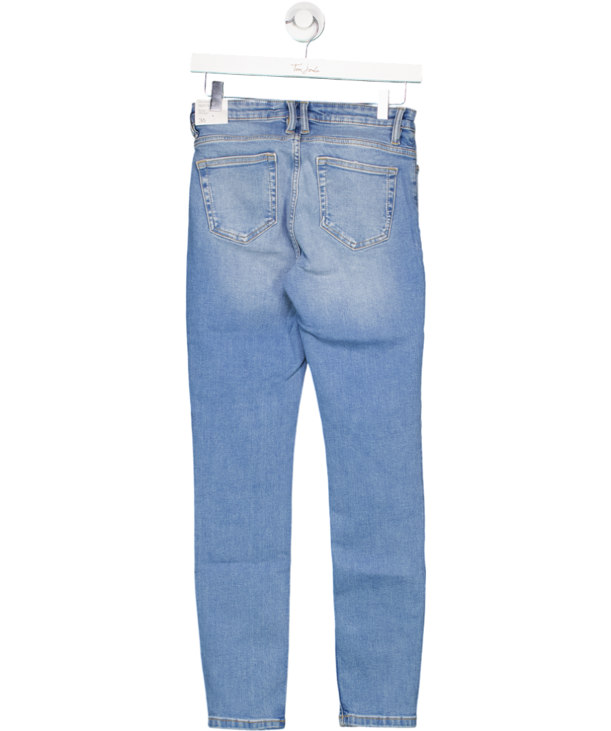MANGO Light Blue High Rise Skinny Jeans UK 8