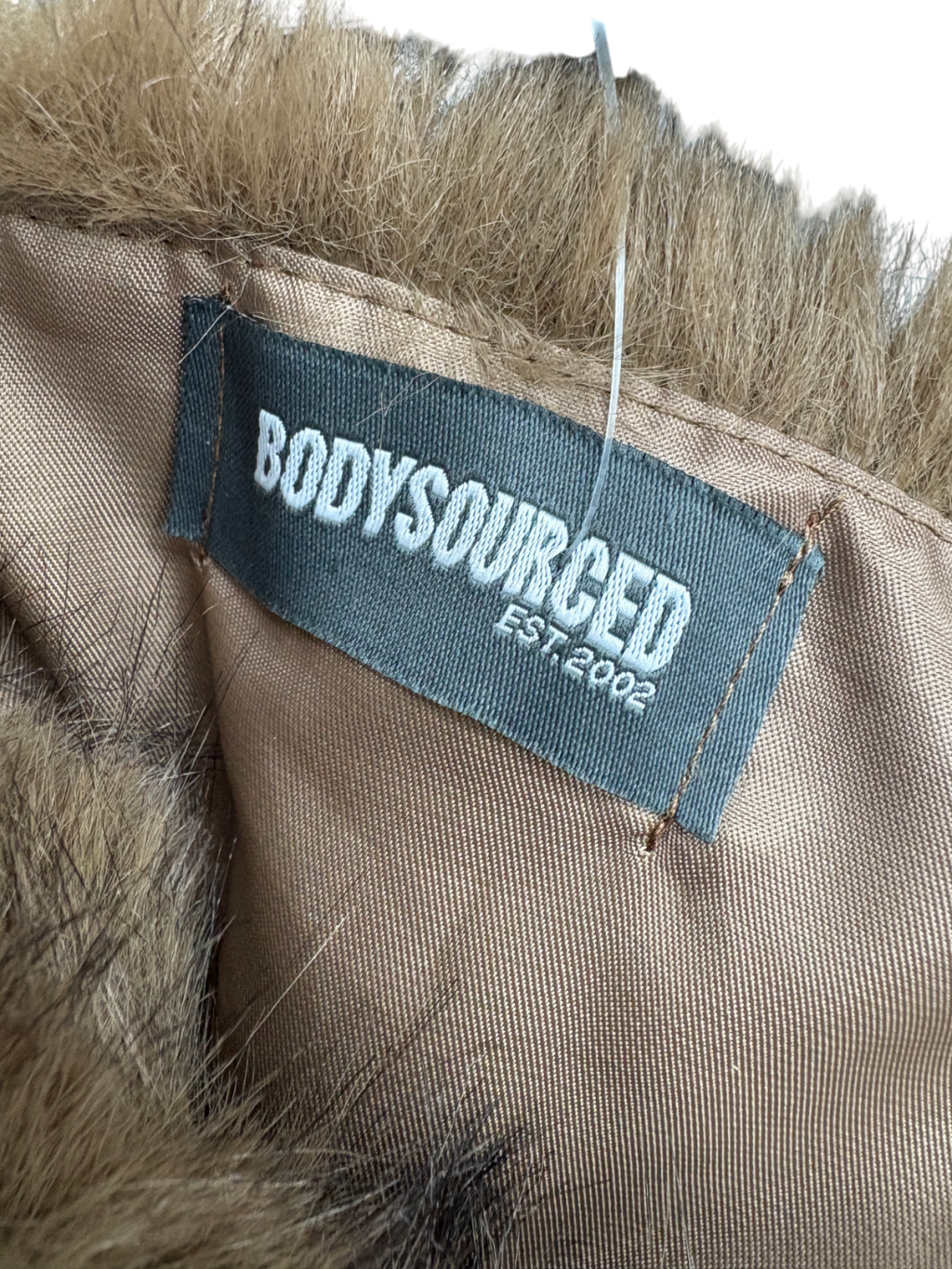 Bodysourced Brown Fur Skirt UK M/L