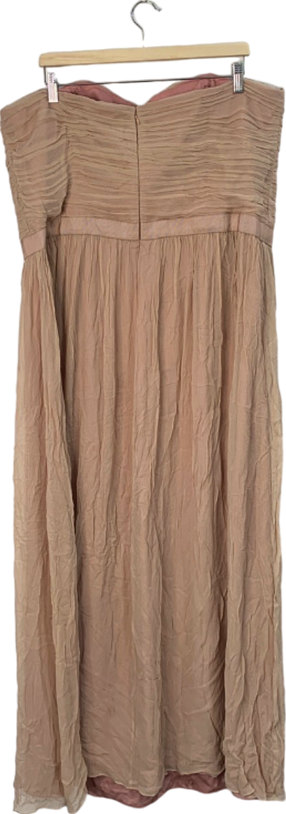 Boden Blush Strapless Maxi Dress UK 22