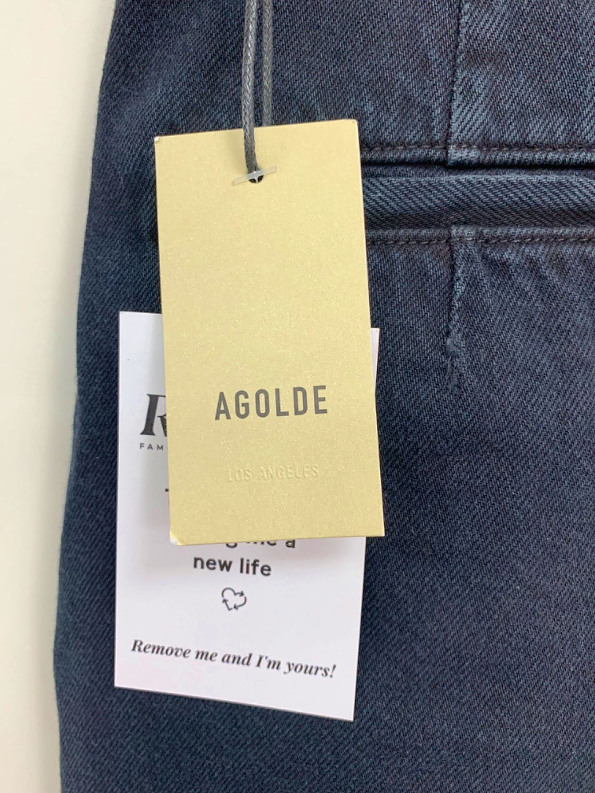 Agolde Black Becker Denim Skirt Crushed W24