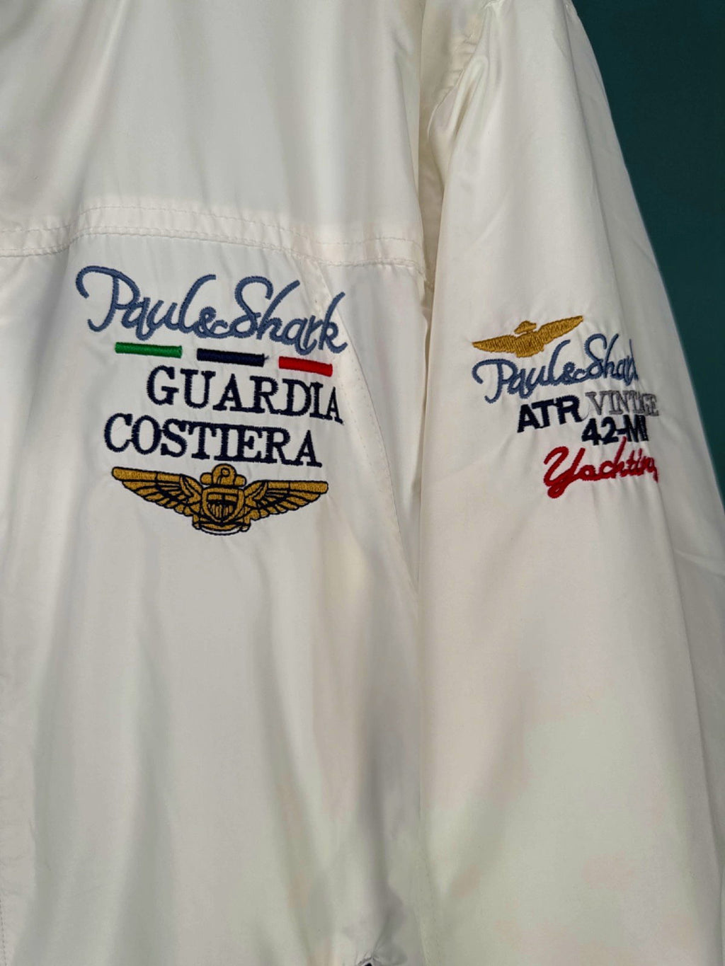 Paul & Shark White Yachting Windbreaker Jacket UK XL