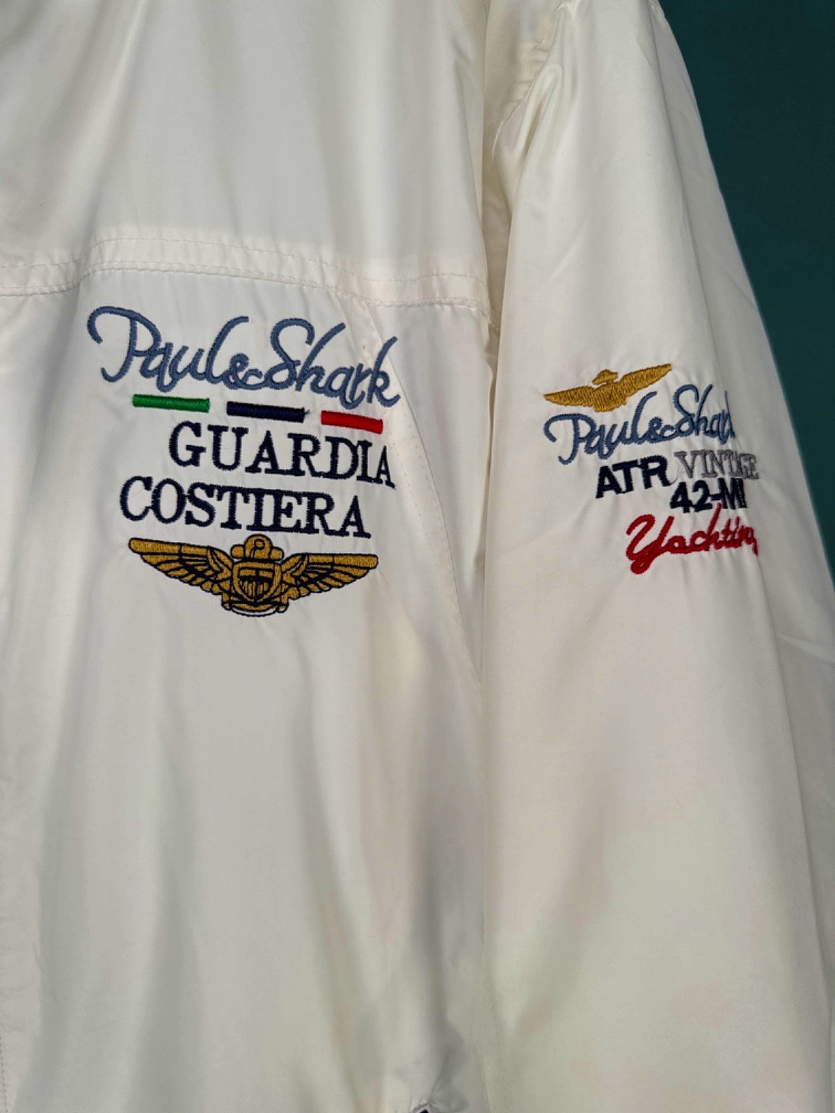 Paul & Shark White Yachting Windbreaker Jacket UK XL