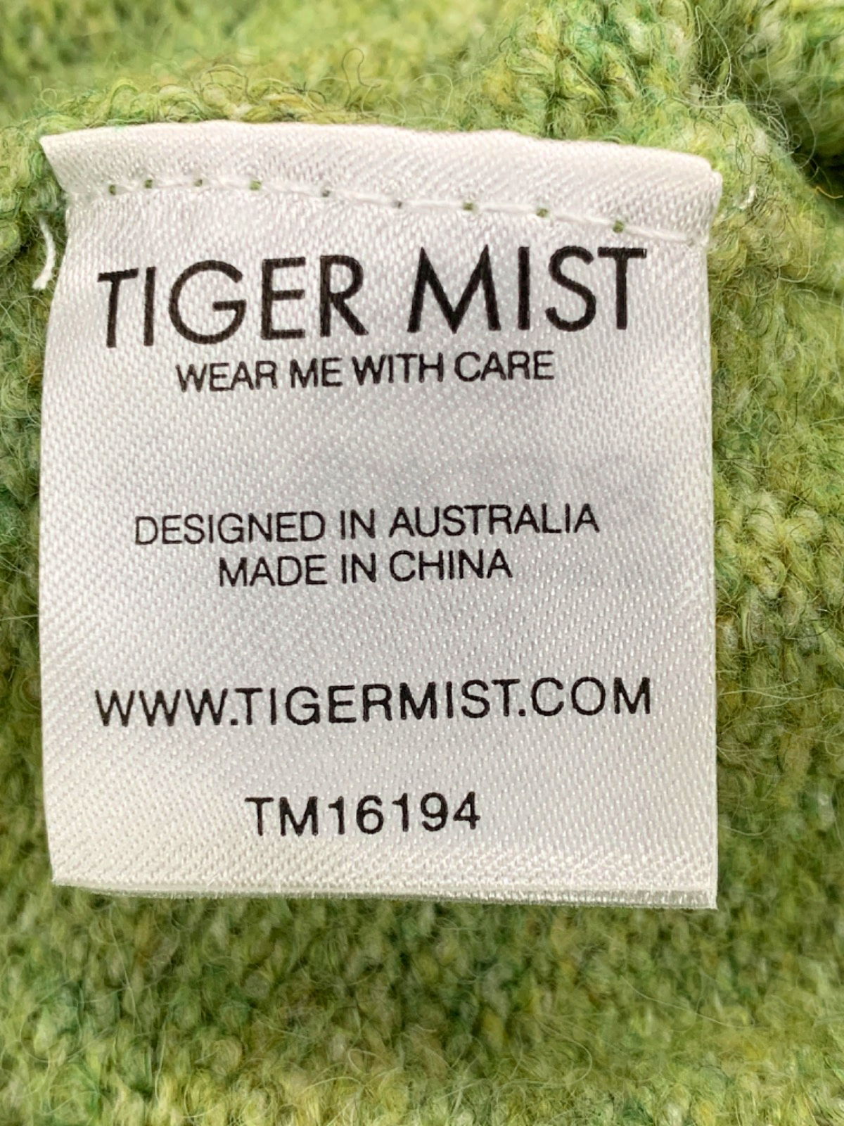 Tiger Mist Green Mini Skirt UK S