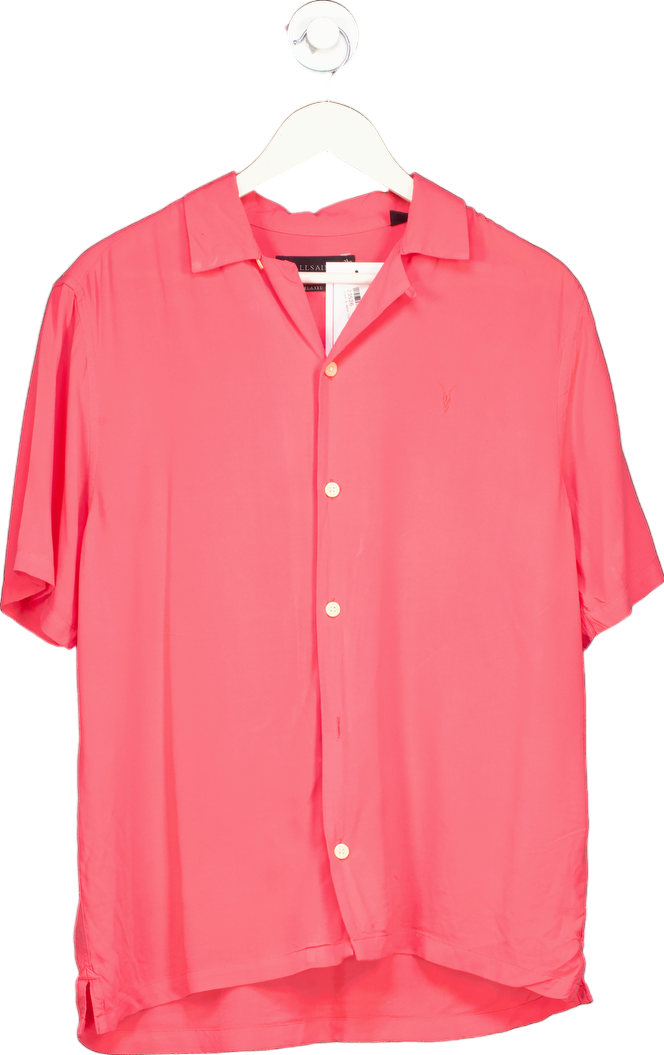 AllSaints Pink Relaxed Fit Shirt UK S