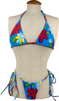 Loleia Multicoloured Floral Tie Bikini UK XS