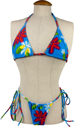 Loleia Multicoloured Floral Tie Bikini UK XS