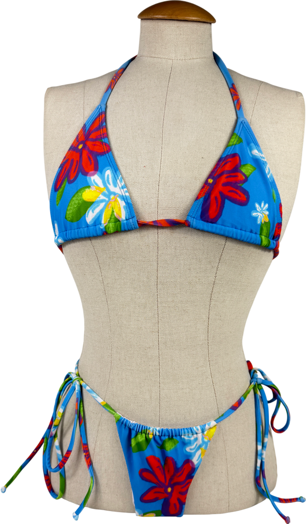 Loleia Multicoloured Floral Tie Bikini UK XS