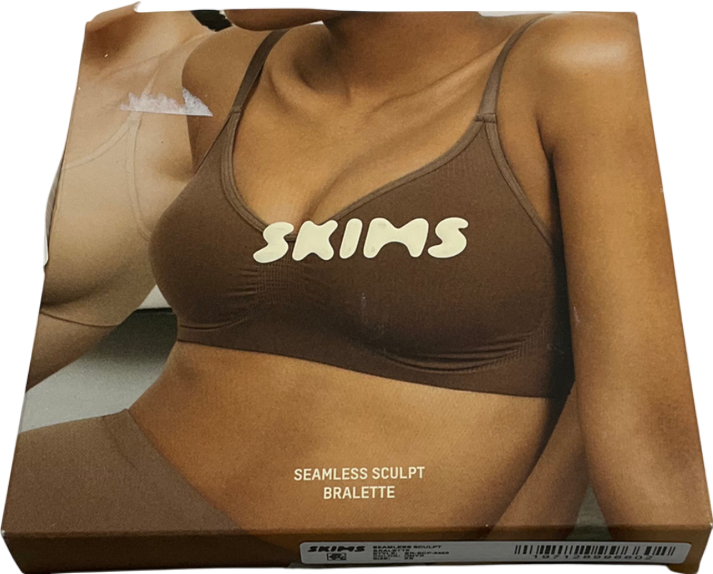 SKIMS Black Seamless Sculpt Bralette - Onyx UK XS