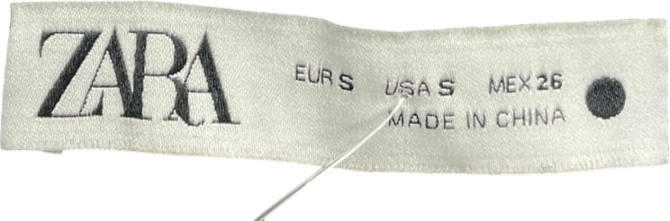 ZARA Black Darted Wide Leg Trousers UK S