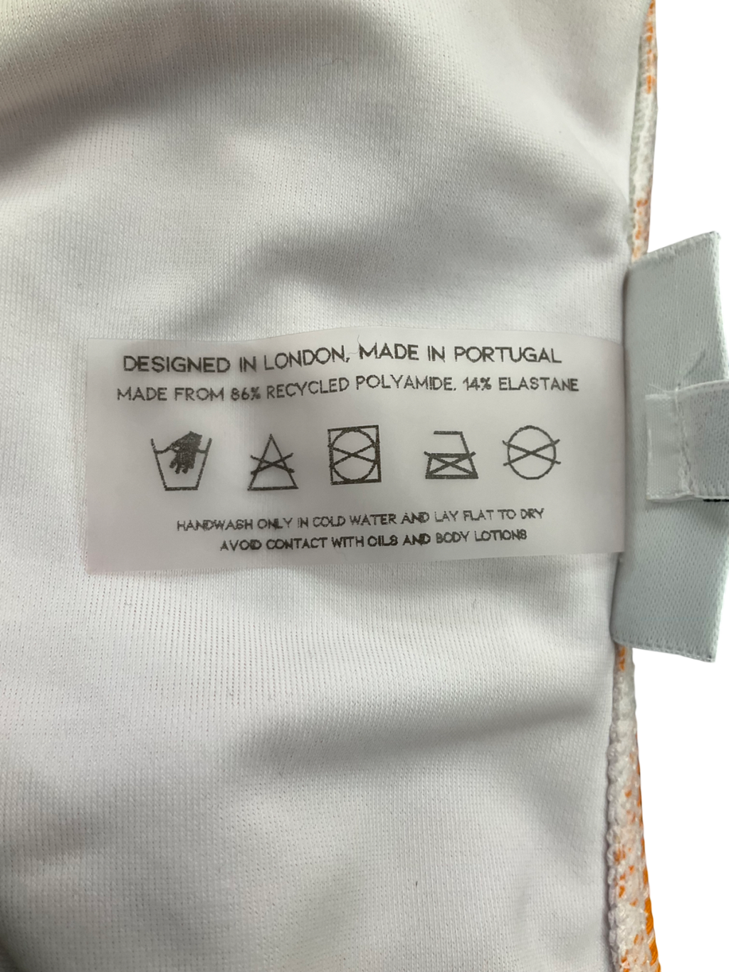 Swim Society Orange Triangle Bikini UK 6