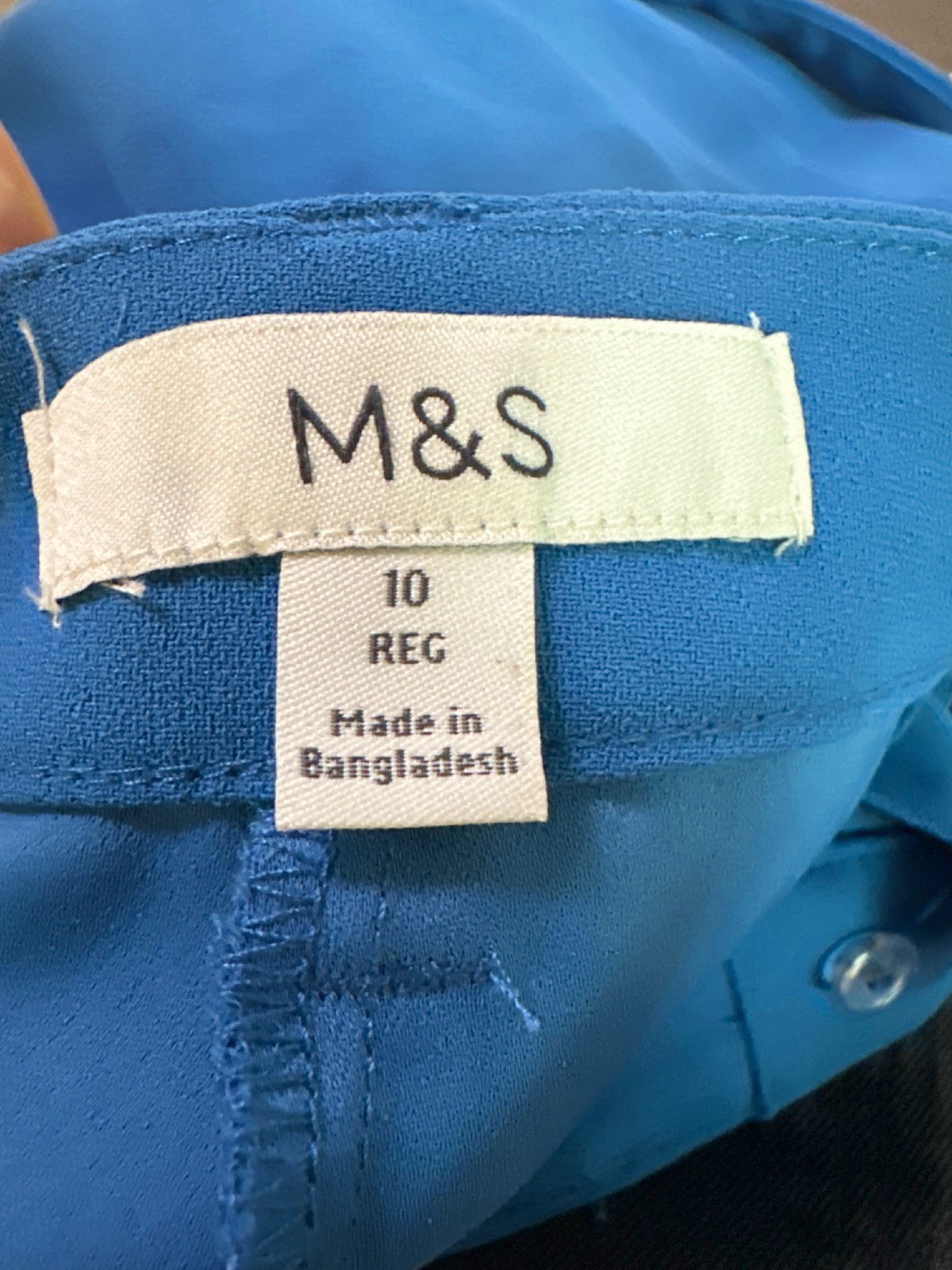 Marks & Spencer Blue Regular Trousers UK 10