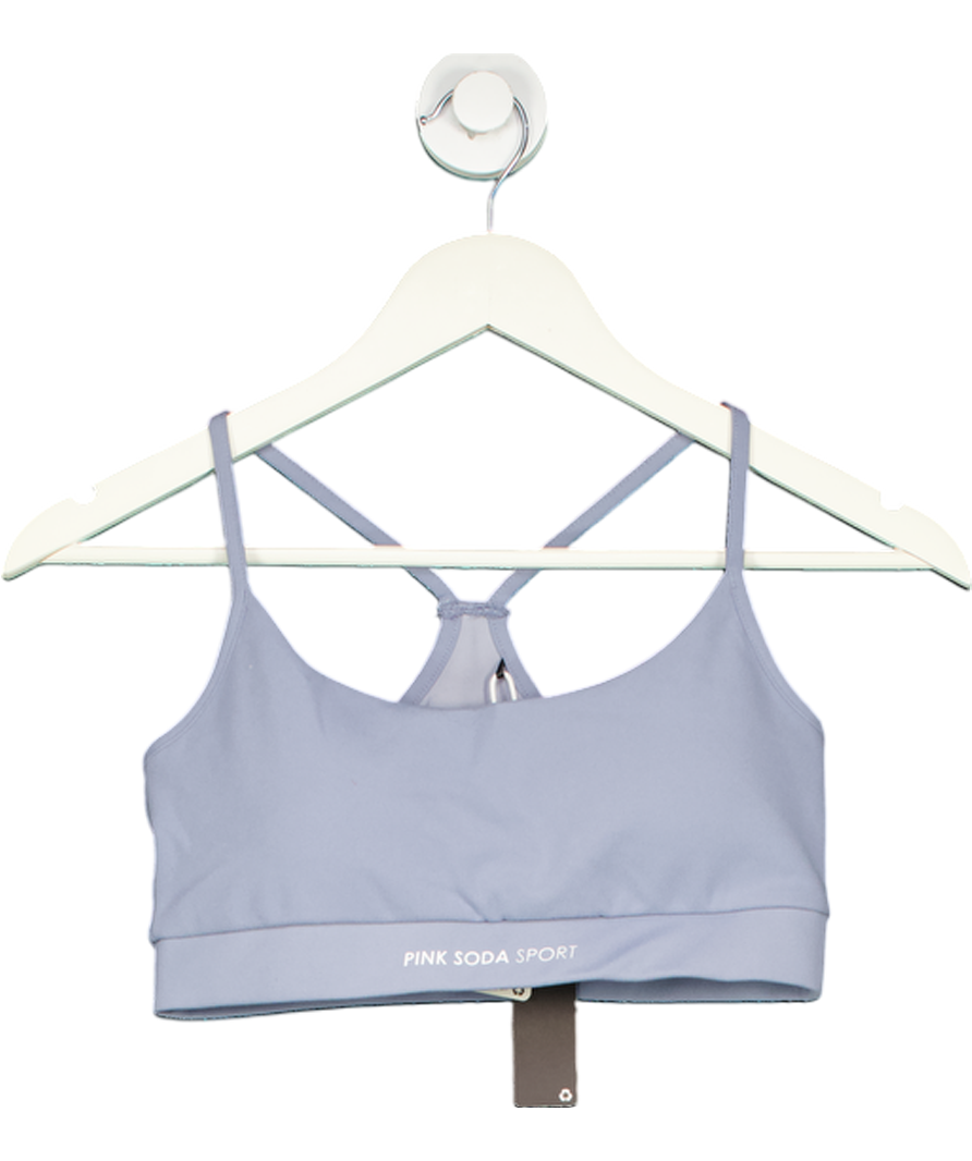 Pink Soda Blue Sport Reign Sports Bra UK 8