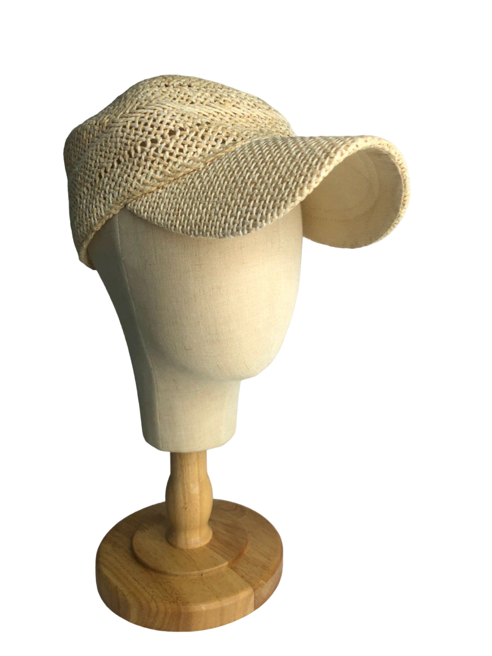 Echo Beige Woven Straw Baseball Cap M