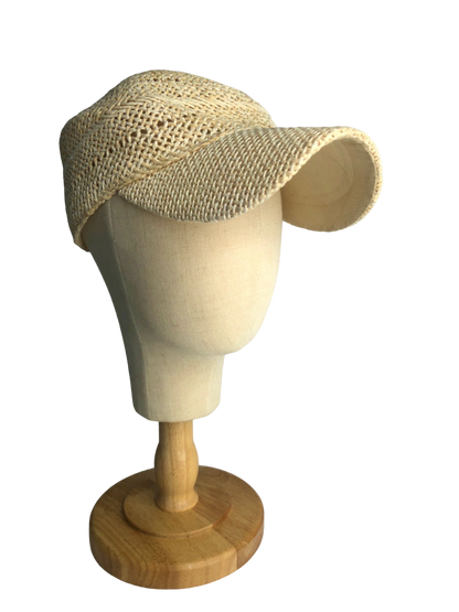 Echo Beige Woven Straw Baseball Cap M