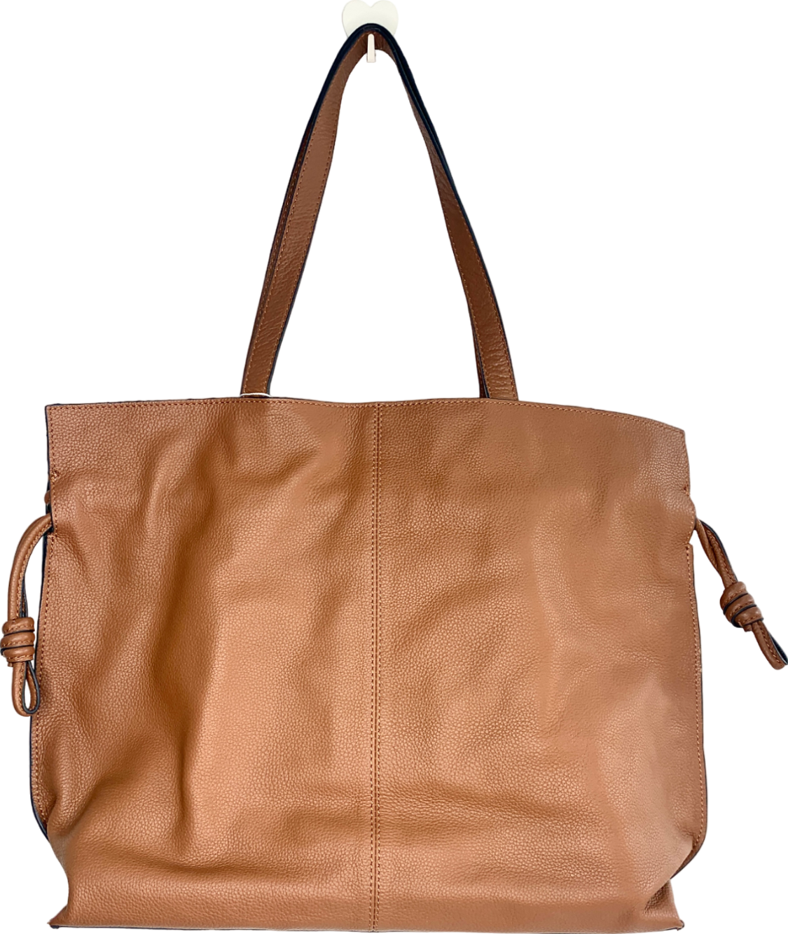 Monsoon Brown Leather Large Tote Bag One Size
