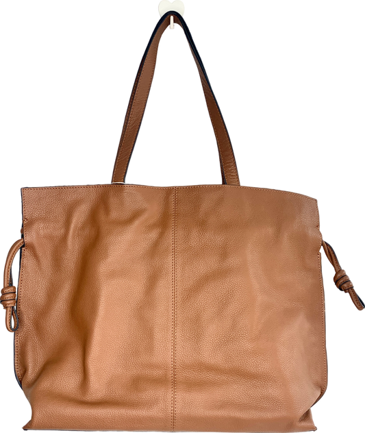Monsoon Brown Leather Large Tote Bag One Size