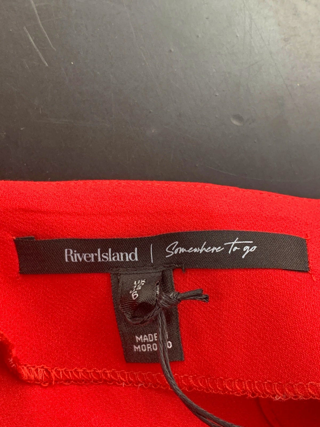 River Island Red High-Waisted Pencil Skirt UK 10