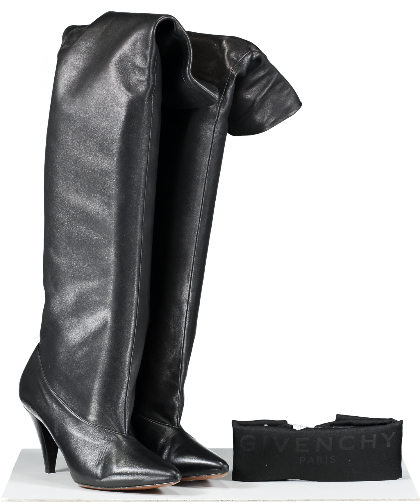 GIvenchy Black Lambskin Over The Knee Boots UK 7 EU 40 👠