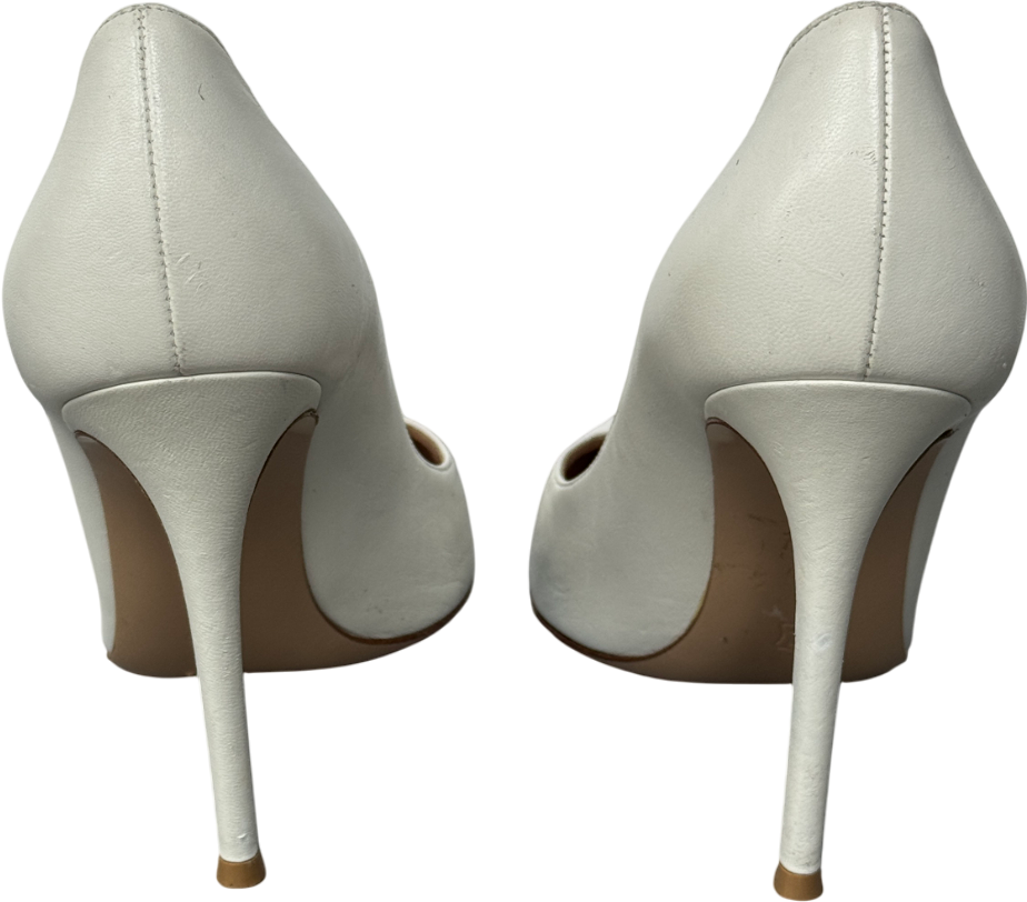 Gianvito Rossi White Gianvito 105 Iconic Stiletto Heel Shoes UK 7 EU 40 👠