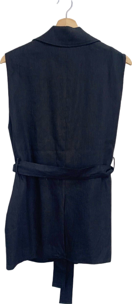 DISSH Black Sloan Sleeveless Blazer UK 10