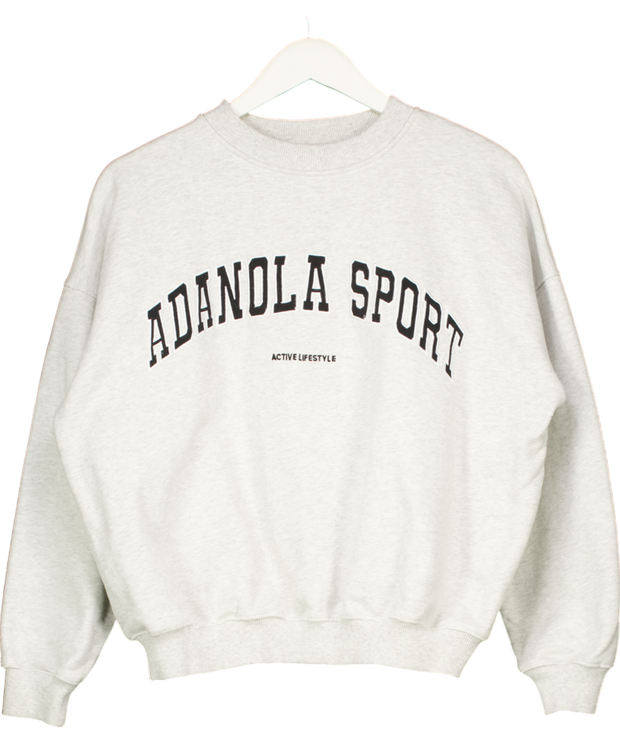 Adanola Grey Logo Sweatshirt UK XS