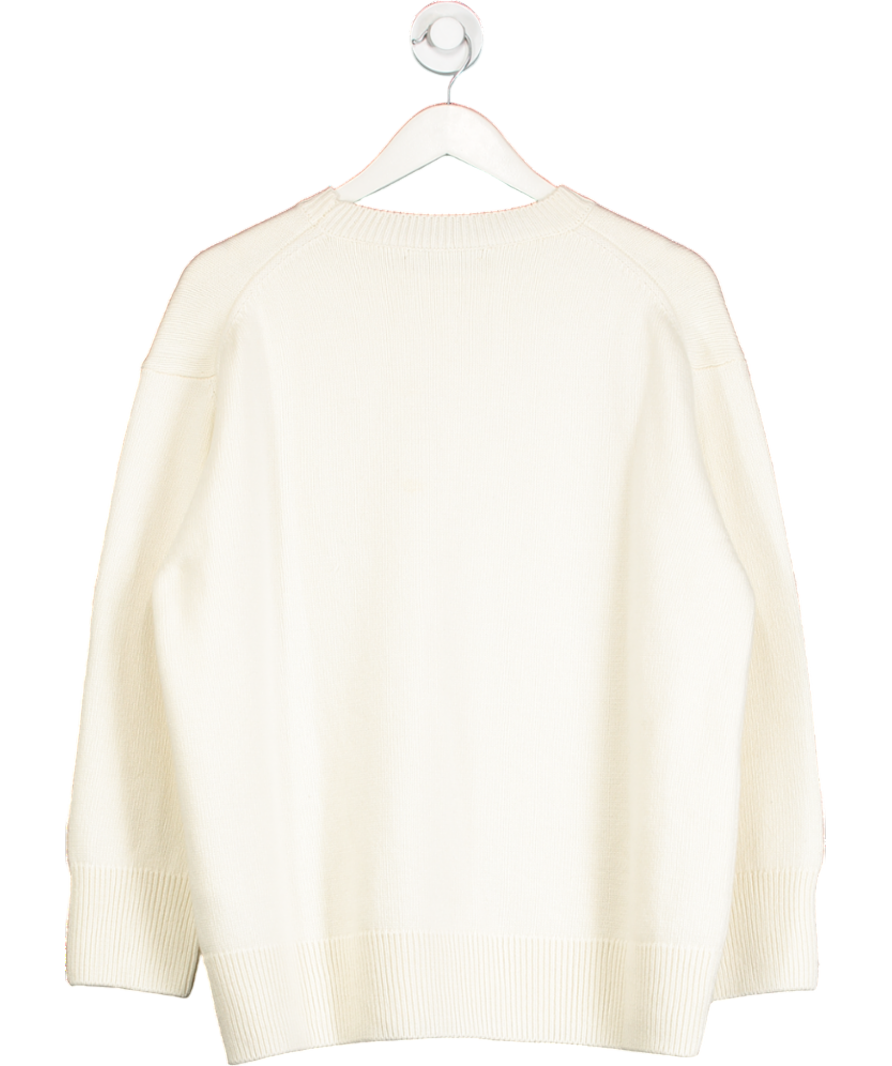 Weekend and Beyond Cream Weekend Italian Wool, Cashmere And Viscose Sweater (milk) UK XS/S