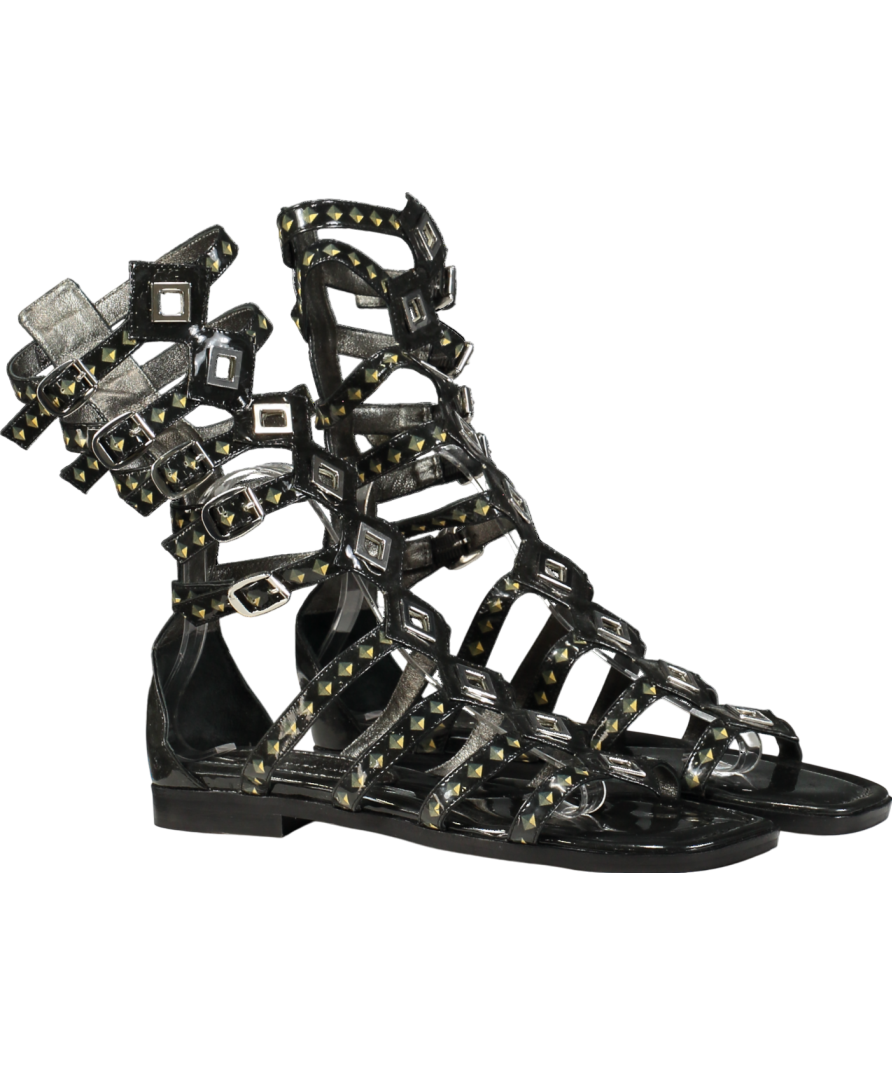 Marc by Marc Jacobs Black Stud Effect Gladiator Sandals UK 7 EU 40 👠