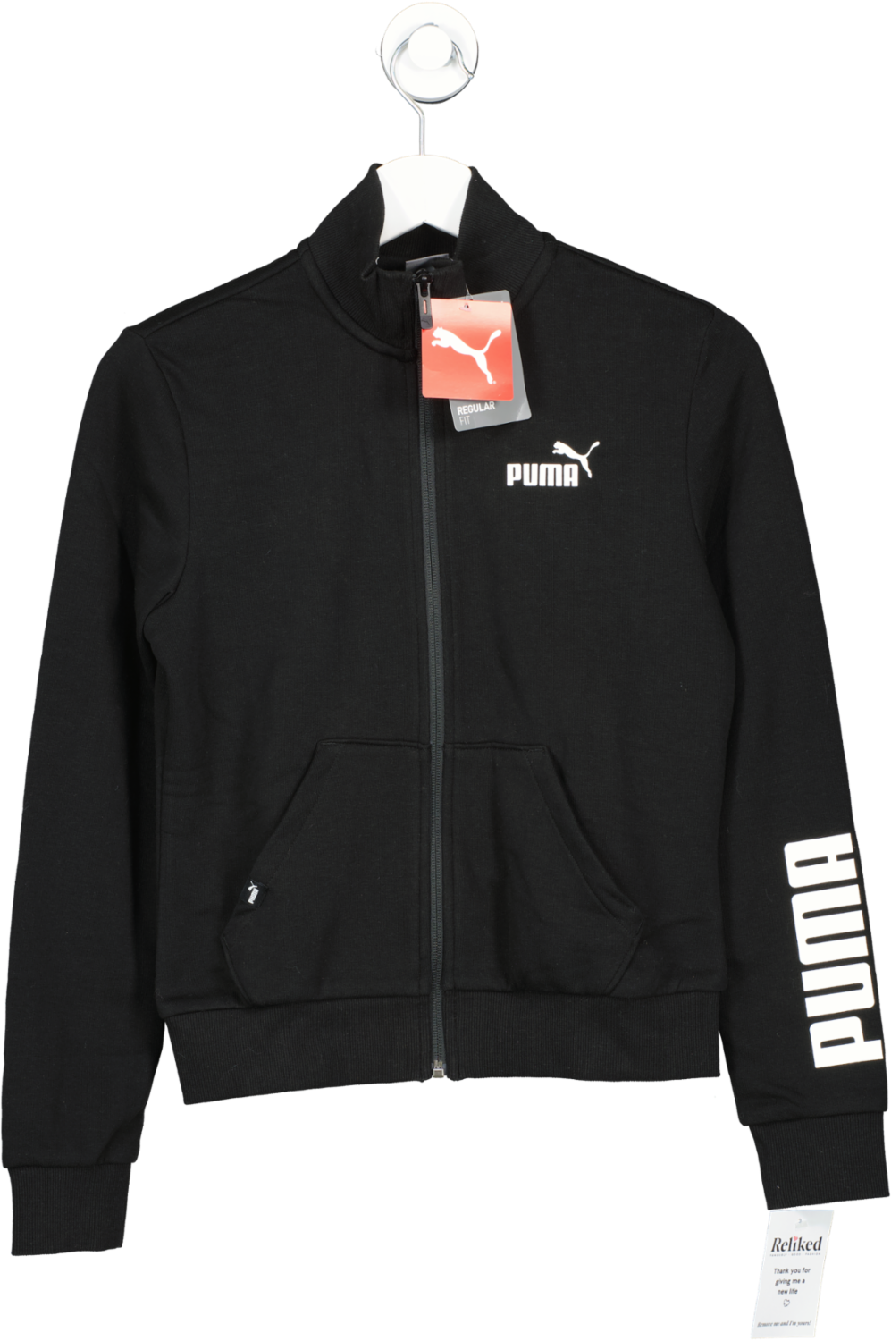Puma Black Power Logo Women's Track Jacket UK XS