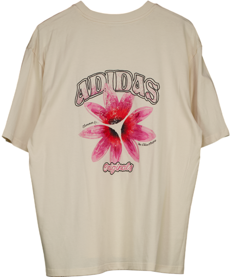 adidas Cream Originals Summer Glow Graphic T-shirt UK M