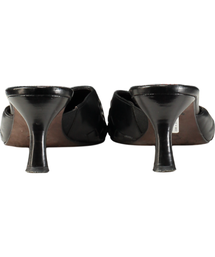 donald pliner Black Leather Mules UK 7 EU 40 👠