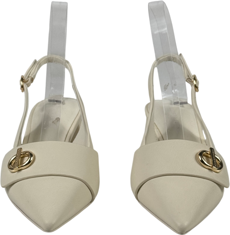 CHARLES & KEITH Cream Marley Slingback Pumps - Chalk UK 4 EU 37 👠
