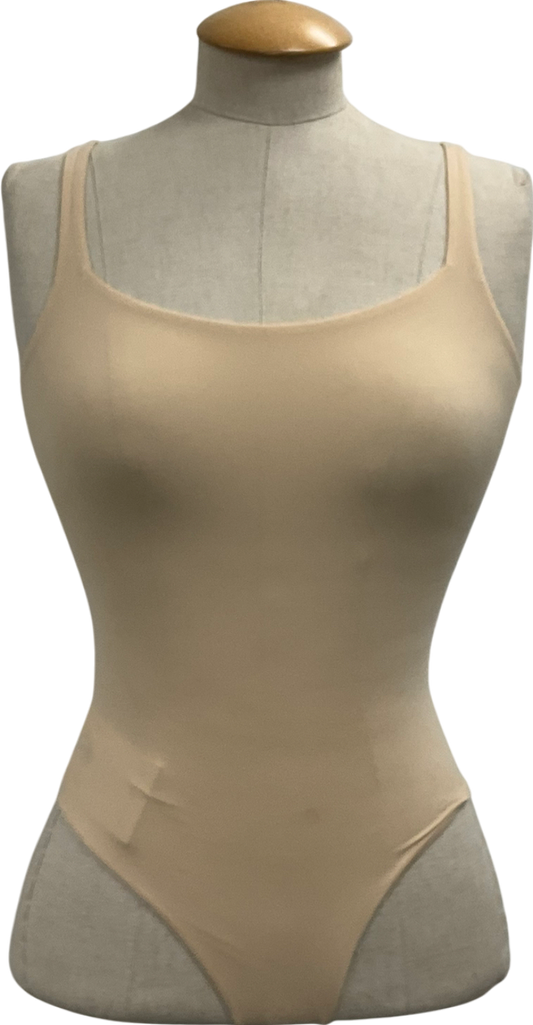 SKIMS Beige Fits Everybody Square Neck Bodysuit UK XXS