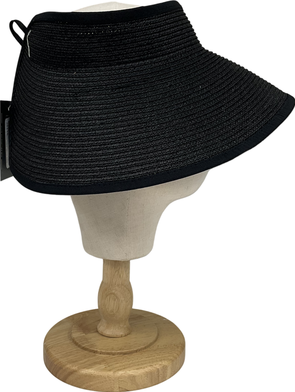 Black Sun Visor Hats For Women Wide Brim Straw Roll-up Ponytail Summer Beach Hat Uv Upf Packable Foldable Travel Summer One Size