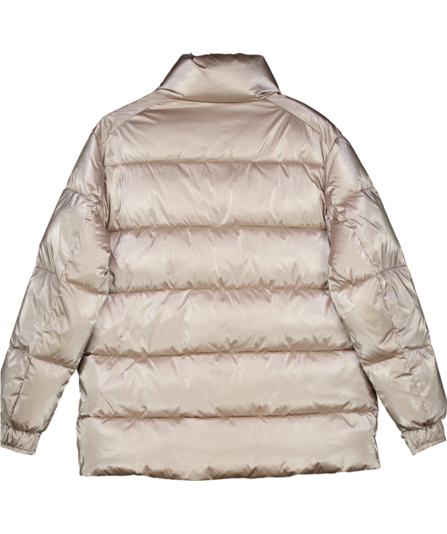 MANGO Champagne Water-repellent quilted coat UK L