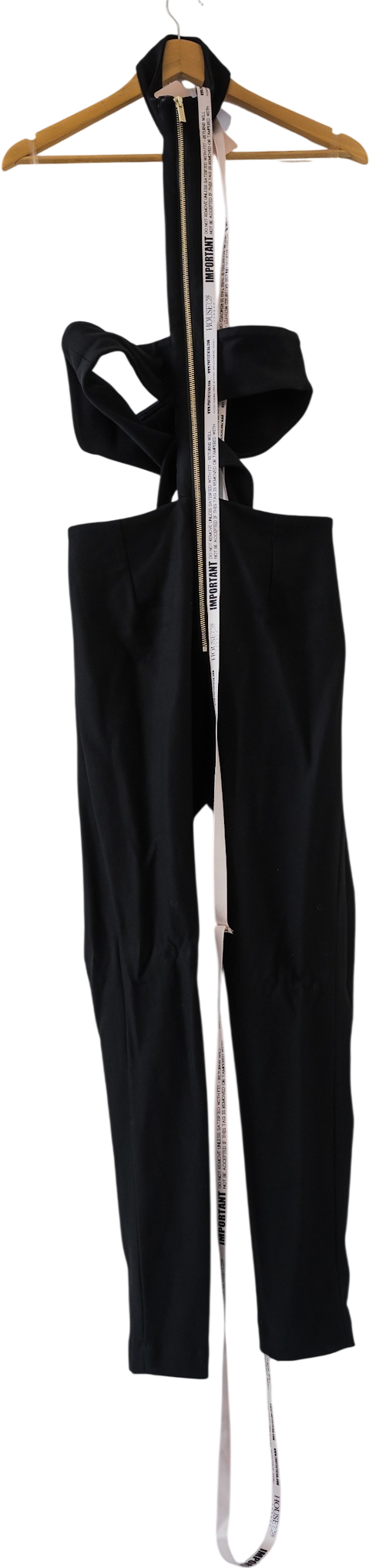 House of CB Black Celena Cut Out Jumpsuit UK M